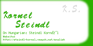 kornel steindl business card